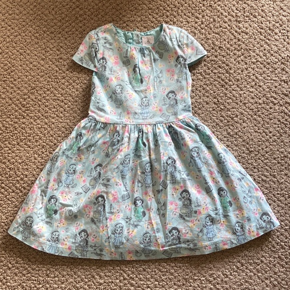 Like New Rare, Aqua, Floral Disney Store Animator’s Collection Princess Dress - Picture 1 of 5